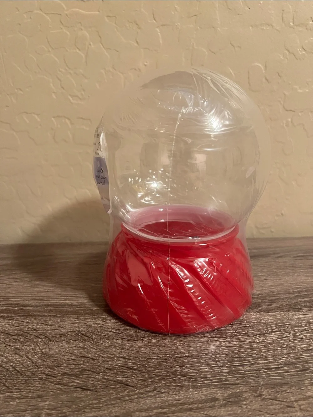 Target Bullseye Fill Your Own Glass Snow Globe Christmas Holiday Red NWT